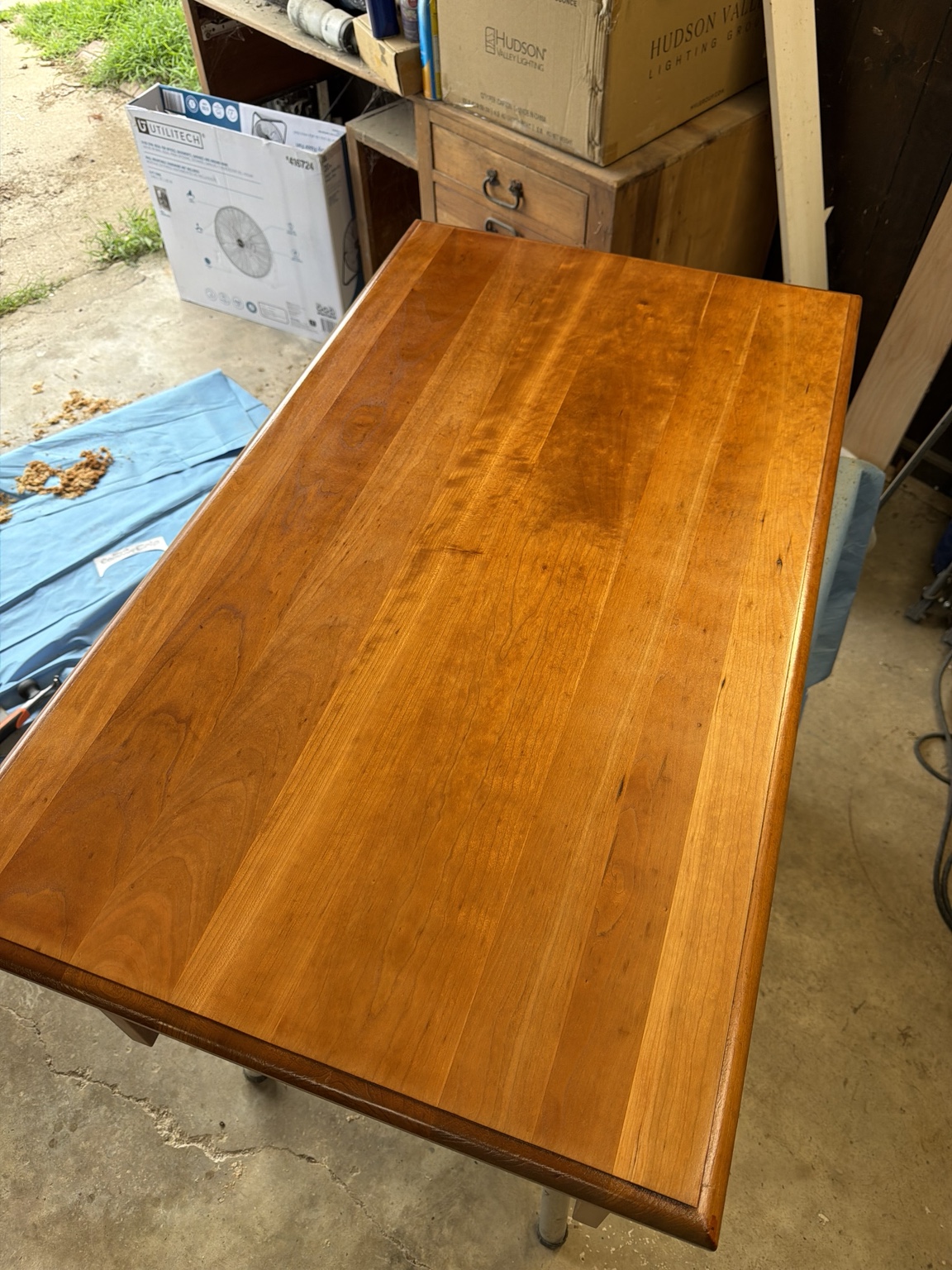 Drexel cedar table after careful restoration